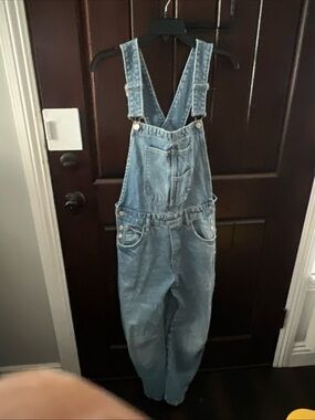 We The Free people the  good luck barrel  Light Blue Denim Overalls